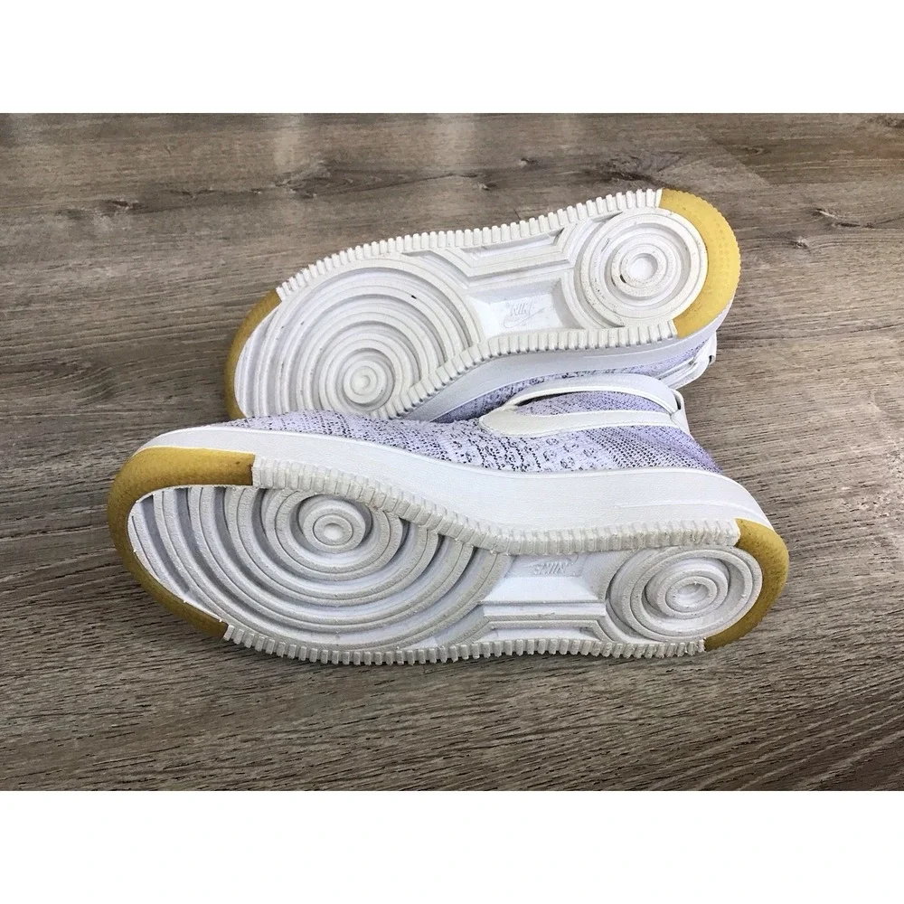 Nike Air Force 1 Womens Ultra Flyknit Sneakers Ankle 818018-101  Shoes Size 8.5